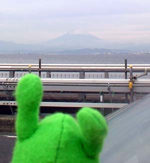 江ノ島から見る富士山